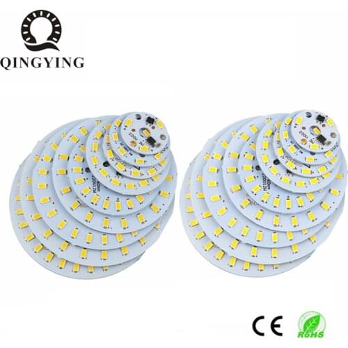 100pcs 5730 SMD PCB AC 220V Directly Connecting 3w 5w 7w 10w 12w 15w 18w 24w Needn't Driver Aluminum Lamp Plate Bulb Panel