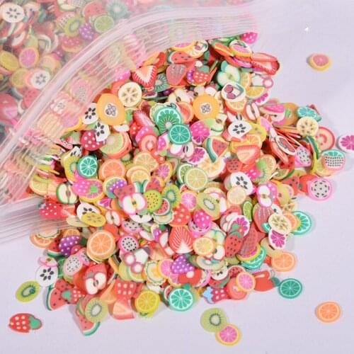 1000pcs Fruit Slices Addition for Nail Art Slime Fruit Charm Filler for Diy Slime Accessories Lizun Supplies Decoration Toy