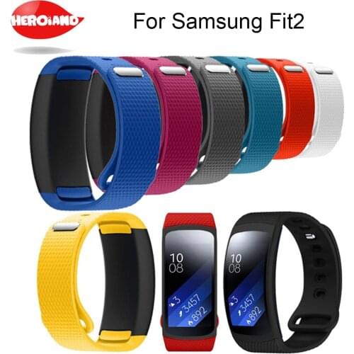 2PCS Watch band Luxury sport Silicone Watch Replacement wrist Band bracelet Strap For Samsung Gear Fit 2 SM-R360 watch Wristband