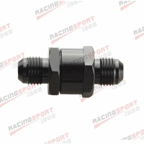 3AN AN3 AN -3 Fuel Non Return One Way Check Valve Petrol Diesel Aluminium Black