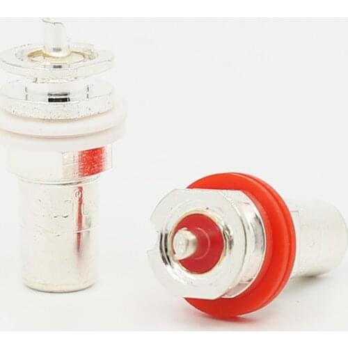 4Pcs CMC-826-AG CMC RCA Audio Female Socket Connector Silver Plated for DIY Amp