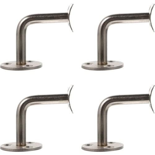 4Pcs Stainless Steel Staircase Handrails Wall Hanger Handrail Holder Rack