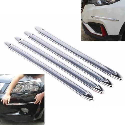 4PCS Car SUV Edge Anti-collision Strip Bumper Protector Guard Bar Anti-Rub Scrape