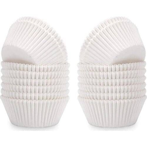 White Standard Cupcake Liners Greaseproof Paper Muffin Baking Cups 400 Pcs