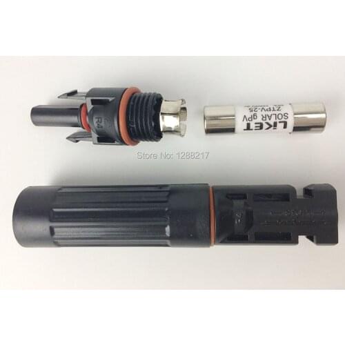 5Pieces In-Line Fuse Connector 1000VDC Male to Female PV Solar Fuse Holder Protection 10A15A20A30A