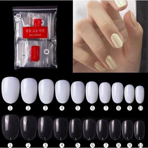 500 Packs/bags Nail Art French Nails Seamless Nails Ballet Nails Transparent Nails Toenails Toenails Nail Pieces Nail Fake