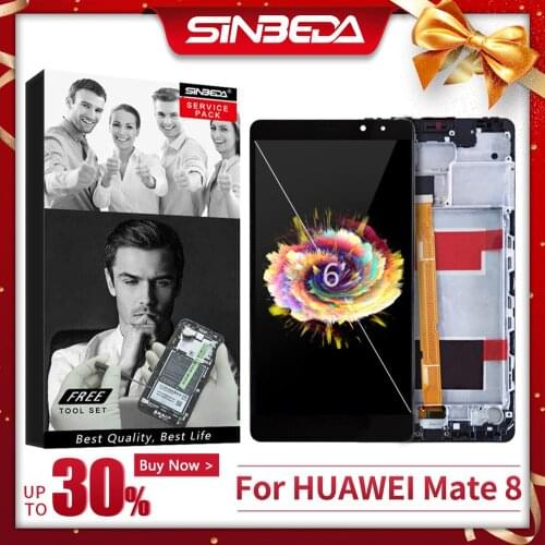 6.0" Original For HUAWEI Mate 8 NXT-L29 LCD Display Touch Screen With Frame Digitizer Replacement For HUAWEI Mate8 Lcd Screen