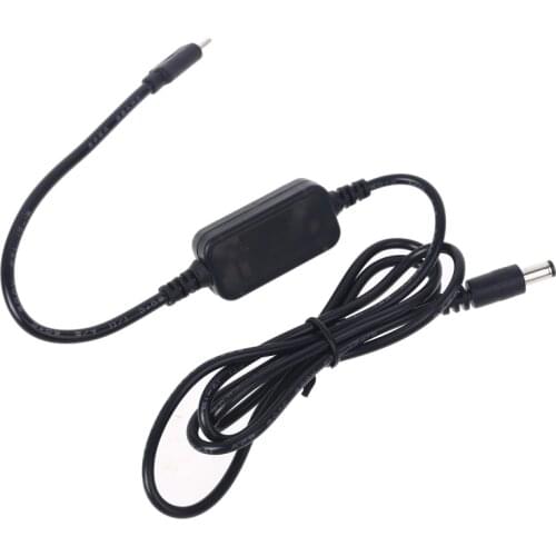 USB C PD Type C Male to 12V 20V 5.5x2.1mm Male Step Up Power Supply Cable for Wifi Router LED Light CCTV Camera and more