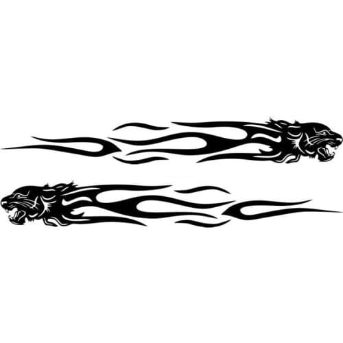 Lovely Tiger Flame Totem Car Decals Cover Scratches Car Sticker Bumper Window Windshield Accessories Pvc 25cm X 25cm