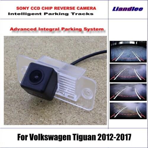 Car Intelligentized Parking Reverse Camera For VW Tiguan 2012-2017 Rear View Back Up Dynamic Trajectory Guidance CAM