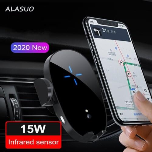 15W QI wireless car charger intelligent induction fast charger for iphone 12pro max 12 12pro new version car phone holder CE CC