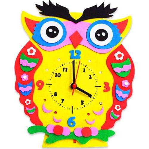 Eva Clock O Series Originality Children Diy Make Manual Digital Arts Clocks And Watches Cartoon Interest Clock jouet enfant