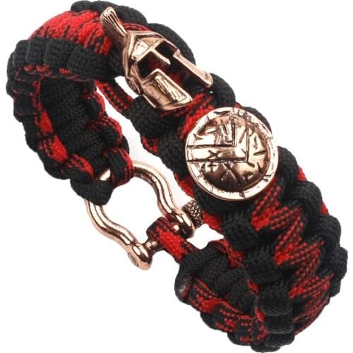 Wilderness European and American Wind Life-saving Seven-core Umbrella Rope Bracelet Fashion Retro Spartan Hand Ornaments