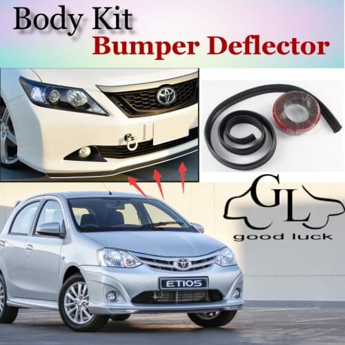 For TOYOTA Etios 2010~Onwork Bumper Lip / Front Spoiler For Car Lip Fans to Car Tuning / TOPGEAR Body Kit / Strip Skirt