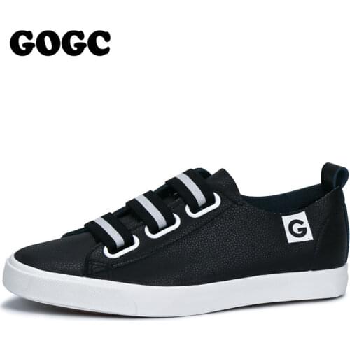 GOGC White Women Sneakers Breathable Soft Ladies Leather Shoes Autunm Casual Slip on Women Shoes Causal Shoes Slipony Women G915
