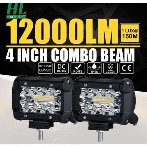HAOLIDE LED Light Bar Offroad Led Work Light Bar 12V 24V For Car 4x4 Off road Motorcycle Uaz ATV SUV Truck Flood Led Beam
