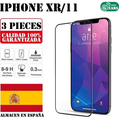 IPhone 11 XR 3 Piece Set Full Tempered Glass Screen Protector Ultra Thin Scratch Protection