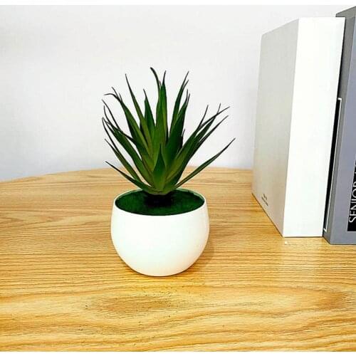 1 Set Artificial Flower Eye-catching Anti-droop Plastic Simulation Potted Plants for Home