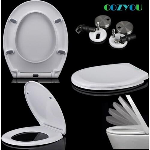 UF Ceramic texture Toilet seat O shape Urea formaldehyde material Slow closed One-click removal COZYOU GBF17262SO