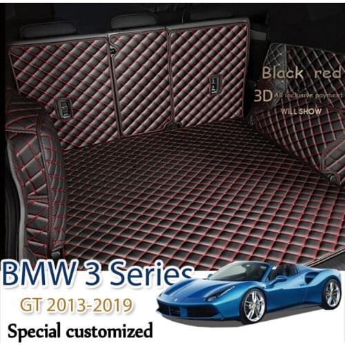 Custom Leather Car Trunk Mats For BMW 3 Series GT 2013-2019 Rear Trunk Floor Mat Tray Carpet Mud