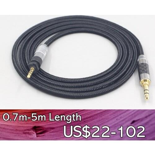 LN007541 6.5mm XLR 4.4mm Super Soft Headphone Nylon OFC Cable For Shure SRH840 SRH940 SRH440 SRH750DJ Philips SHP9000 SHP8900