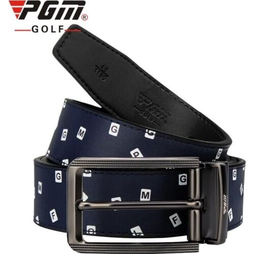 PGM New Arrival Mens Golf Leather Belt Double Sided Use Pin Buckle Golf Belt With Wear Resistant Alloy Buckle For Men