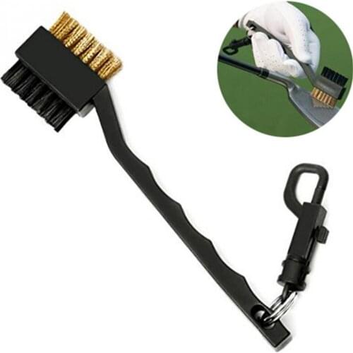 New Golf Club Head Groove Cleaner Brush Mini Double Side Golf Plastic+Hardware Cleaning Tool Kit With Hanger Golf Accessories
