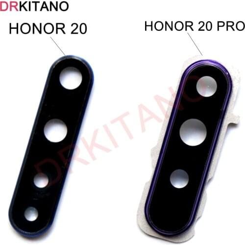 For Huawei Honor 20 Pro Camera Lens Glass With Frame Holder Honor 20 Rear Camera Lens Honor20 Pro Back Camera Frame Replacement