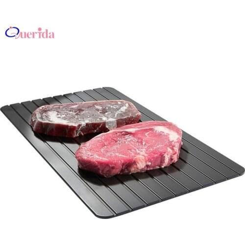 Aluminum Alloy Fast Defrosting Tray 2mm Thickness Health Fresh Meat Fish Food Thawing Plate Safe Home Kitchen Gadget Tool