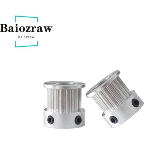 3D Printer Pulley Aluminum K Type HTD 3M Timing Pulley 20 Teeth Bore 6.35/8/10/12mm Pulley for 3M 20teeth Belt Width10mm 15mm