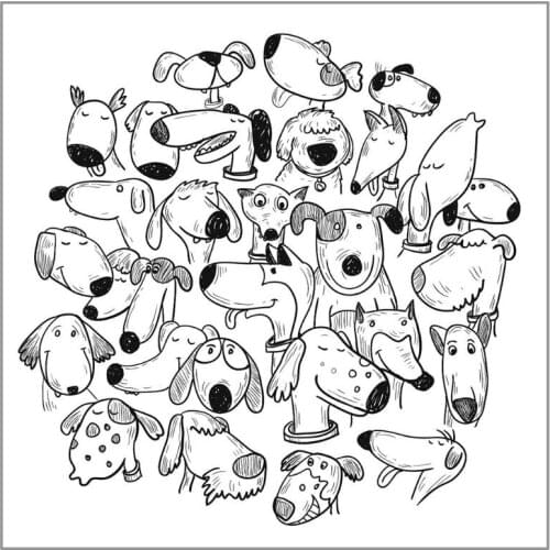 Funny Dogs Background DIY Silicone Clear Stamp Seal Scrapbook Embossing Album 95AA