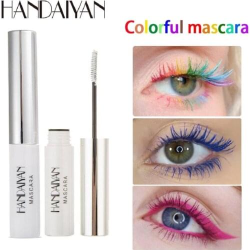 12 Color Mascara Waterproof Long-lasting Curling Lengthening Beauty Makeup Non Staining Red Black White Mascara TSLM1