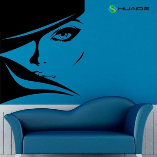 Wall Decal Beauty Salon Cosmetics Barber Shop Vinyl Stickers Hairdressing Salon Hairstyle Wall Art Poster Home Decor Vinyl A117