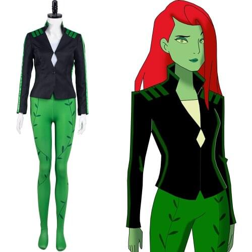 Poison Ivy Cosplay Costume Outfits Halloween Carnival Suit
