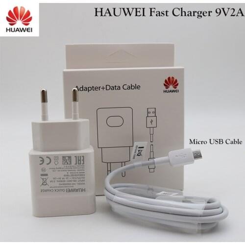 Huawei 9V2A EU US Charger QC 2.0 Quick Quick Charge Adapter Micro USB Cab For Mate 7 8S 10 Lite Nova 3i P8 9 10 Lite
