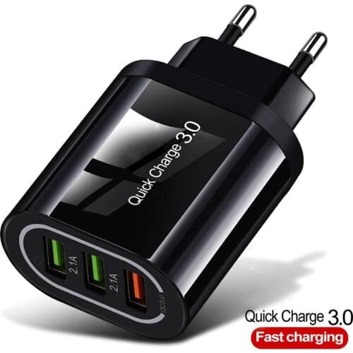 QC3.0 3 USB Charger 3.1A Fast Charger Travel Charging зарядка For iPhone Samsung Huawei Xiaomi Phone Charger зарядное устройство