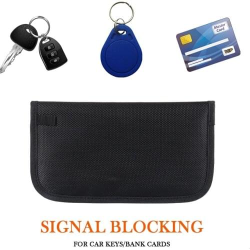 Car Signal Blocker Key Bag Phone Card Shielding Cover Protector Case Auto Interior Accessories