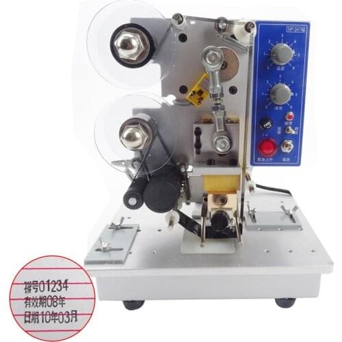 1PC HP-241B Automatic Electric Ribbon Coding Machine 220V Best Selling Batch Coding Machine Printing Machine With Foot Pedal