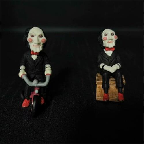 5cm Q version Chainsaw Fright BILLY Cycling / Seated Scenario Doll Decoration Mobile Phone Pendant Keychain pendant gift toy