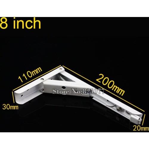 8 Inch Spring Folding shelf bracket Porous folding scaffold shelf support Multifunction Triangle bracket 2pcs/lot KF773