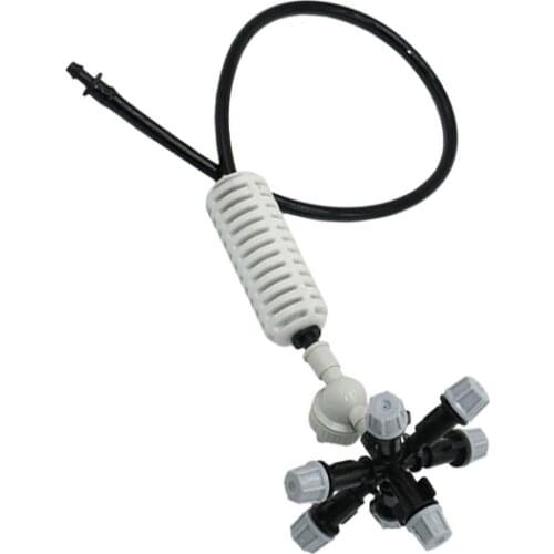 Cross Hanging anti drip misting nozzle 7-way greenhouse Fog nozzle Atomizing fog water spray To Drip irrigation 8set