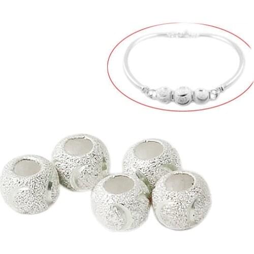 Beadsnice ID28472 fine jewelry spacer beads silver 925 wholesale elegant factory price matte beads for bracelet