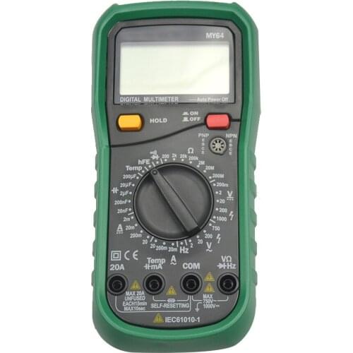 MY64 Digital Multimeter AC/DC DMM Avometer Universal Meter Multitester Frequency Capacitance Voltage Current Resistance Tester