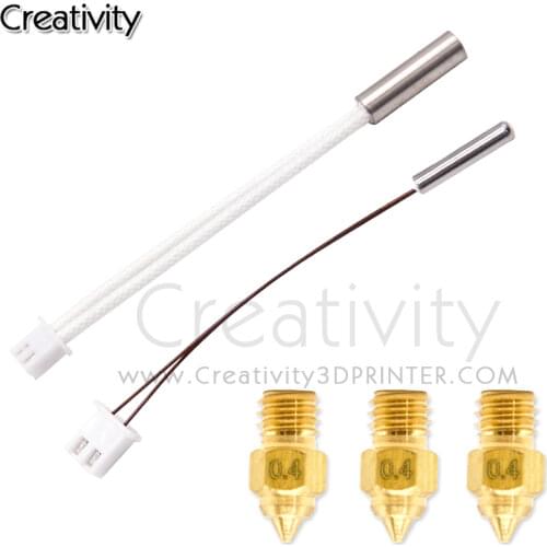 3d printer Part Cartridge Heater and Thermistor Temperature Sensor Compatible with CR-6 SE Assembled Extruder Hotend Kit