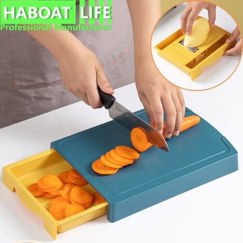 Household 3-in-1 Double-sided Mould Proof Chopping Board Antiskid Chopping Board Kitchen HB1216 H