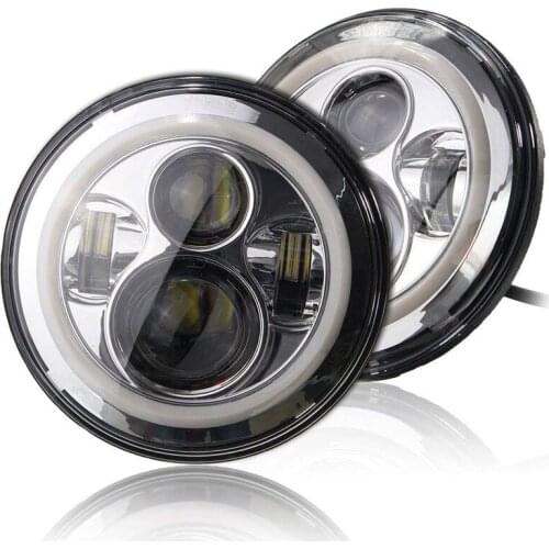 Motorcycle headlight far and near beam 7 inch round headlight Motorcycle headlight modification
