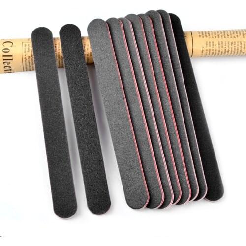 10 Pcs/set Black Color Nail Art Sanding Salon File Nail Files Buffer UV Gel Polisher Cuticle Remover Manicure Pedicure Nail Tool