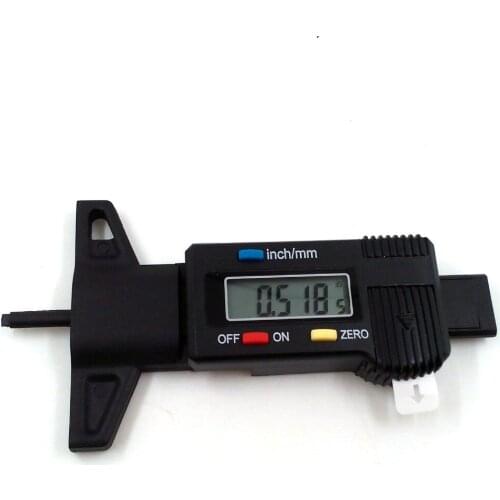 10PCS Digital LCD Tyre Tire Tread Depth Brake Shoe Pad Gauge 0-25.4mm tread depth brake shoe pad wear