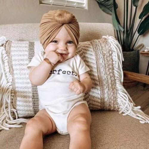 20 Pcs/lot Cotton Baby Girls Turban Headbnad Beanie Hat Kids Newborn Photography Props Baby Knot Hair Accessories Headwraps