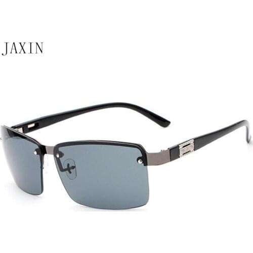 JAXIN Fashion half-pack square sunglasses men trend new sunglasses women brand design atmosphere travel driving glasses UV400